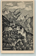 Delcampe - 9490 Vaduz Künstlerkarte Schloss Sign. Felle - 13905586 - Liechtenstein