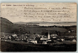 Delcampe - 2088 Cressier NE 1909 - Dans Le Fond L Ille De St Pierre - 10606373 - Cressier