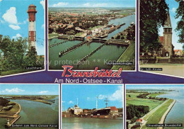 Delcampe - Brunsbuettel Leuchtturm Schleusenanlagen Fliegeraufnahme Ev Luth Kirche Einfahrt - Brunsbüttel