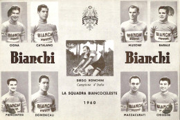 Delcampe - De721 Cartolina Pubblicitaria Bianchi Ciclismo Ciclisti - Artiesten