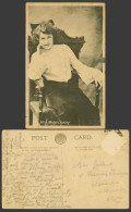Delcampe - Edwardian Actress Miss Madge Lessing On Chair Old Postcard Boots Pelham Series - Acteurs