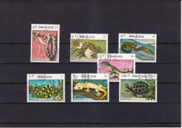 Delcampe - SA30e Laos 1984 Reptiles Snakes Turtles Lizards Used Stamps - Laos
