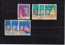 Delcampe - SA29g Ecuador 11966 Pope Paul VI Used Stamps - Ecuador