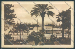 Delcampe - Cagliari Città Darsena Tram Cartolina ZG0159 - Cagliari