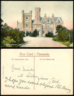 Delcampe - Australia Tasmania, HOBART Government House 1908 Old Colour Postcard Clock Tower - Autres & Non Classés