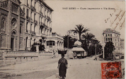 Delcampe - # SAN REMO: CORSO IMPERATRICE E VIA ROMA 1911 - Imperia