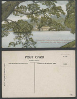 Delcampe - Ceylon Old Colour Postcard Temple Of Holy Tooth & Library From Across Lake Kandy - Sri Lanka (Ceylon)