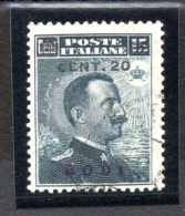 Delcampe - 1916 Egeo Isola Di Rodi N. 8 Cent. 20 Su 15 - Ägäis