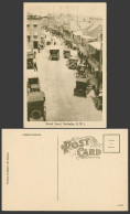 Delcampe - Barbados Old Postcard Broad Street Scene, Vintage Motor Cars British West Indies - Barbados (Barbuda)
