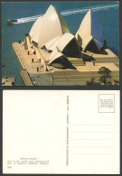 Delcampe - Australia 1977 Postcard Sydney Harbour Opera House Aerial View NSW Car Park Boat - Autres & Non Classés