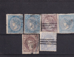 Delcampe - SA19i Spain 1860's - 1870's Queen Izabella I Used Stamps - Other & Unclassified