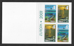 Delcampe - AZERBAIJAN 2001 EUROPA WATER SEAL STURGEON CRAB OIL RIG BOOKLET MNH - Aserbaidschan