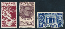 Delcampe - Italia Regno 1922 Giuseppe Mazzini Serie N.128/130 MNH** - Andere & Zonder Classificatie