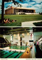 Delcampe - Winnipeg Manitoba USA Pan-Am-Pool Hallenbad Flaggen Sportzentrum Innenansicht Sp - Ohne Zuordnung