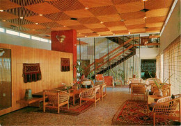 Delcampe - Beersheba Beer-Sheva Israel Hotel-Lobby Lounge Treppe Korbstuehle Teppich Holzde - Israel