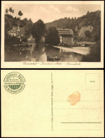 Delcampe - Ansichtskarte Lauenhain-Mittweida Lauenhainermühle Überfahrt Wehr 1924 - Mittweida
