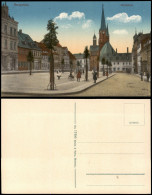 Delcampe - Ansichtskarte Burgstädt Markt, Geschäfte 1915 - Burgstädt