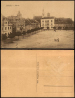 Delcampe - Ansichtskarte Ostritz (Oberlausitz) Wostrowc Markt Geschäfte 1924 - Ostritz (Oberlausitz)