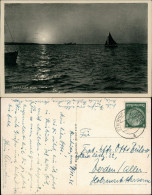 Delcampe - Ansichtskarte Wunstorf Steinhuder Meer Segelboote Mondschein 1938 - Wunstorf