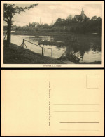 Delcampe - Ansichtskarte Nerchau-Grimma Stadt Und Großes Boot Auf Der Mulde 1926 - Grimma