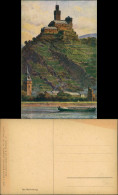 Delcampe - Ansichtskarte Braubach Marksburg - Künstlerkarte 1914 - Braubach