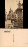 Delcampe - Ansichtskarte Sankt Wendel St. Wendel Pferde Am Wendelinusbrunnen 1930 - Sonstige & Ohne Zuordnung