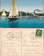 Delcampe - Ansichtskarte Starnberg Starnberger See Segelboot Dampfer 1911 - Starnberg