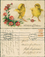 Delcampe - Ansichtskarte  Ostern Easter Blumen Tanzende Küken 1930 - Ostern