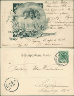 Delcampe - Ansichtskarte  Geburtstag Birthday Drei Junge Damen - Wir Gratulieren! 1898 - Birthday