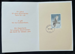 Delcampe - 1986 Sweden Birds Gyrfalcon Presentation Card - Autres & Non Classés
