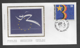 Delcampe - FDC Zijde : Nr 2485 Stempel: Brussel 1000 Bruxelles - 1991-2000