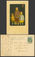 Delcampe - China Bertha B. Stuart GB KE7 1/2d 1904 Old Postcard Chinese Children Boy & Girl - China