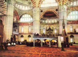 Delcampe - Edirne TK Selimiye-Camii Moschee-Innenraum Kuppel Betende Muezzin-Mahfil - Türkei