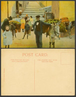 Delcampe - Gibraltar Old Colour Postcard Artichokes Water Sellers Vendors Donkey V.B. Cumbo - Gibraltar
