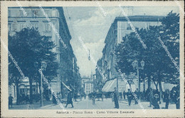 Delcampe - Bg466 Cartolina Ancona Citta' Piazza Roma Corso Vittorio Emanuele - Ancona