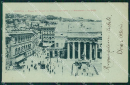 Delcampe - Genova Città Piazza De Ferrari Garibaldi Teatro Cartolina WX3769 - Genova (Genua)