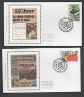 Delcampe - FDC Zijde : Nr 2547/48 Stempel: 2110 Wijnegem - 1991-2000