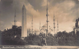 Delcampe - A874 Turkey Constantinople L'Obelisque De Theodose Mosque Sultan RPPC Postcard - Türkei