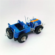 Delcampe - Wire Art Handmade Jeep Model, Aluminum Wire Off-road Vehicle Figurine Home Ornament Souvenir Gift-Royal Blue - LKW, Busse, Baufahrzeuge