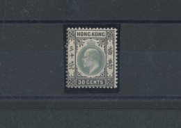 Delcampe - 1903 HONG KONG - SG 70 - 30 Cent Dull Green And Black , MLH* - Andere & Zonder Classificatie
