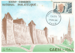 Delcampe - 14 CAEN CONGRES NATIONAL PHILATELIQUE 1963 - Caen