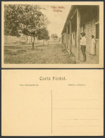 Delcampe - Bolivia Old Postcard Villa Bella, Native Men And Houses, Street Scene With Trees - Bolivien