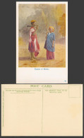 Delcampe - Burmese Old Postcard Karens In Burma Native Man & Woman Smoking Pipes F.M Muriel - Myanmar (Burma)