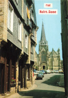 Delcampe - 35 VITRE LA RUE ET L EGLISE NOTRE DAME - Vitre