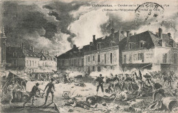 Delcampe - 28  CHATEAUDUN UN COMBAT SUR LA PLACE - Chateaudun