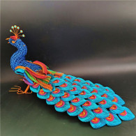 Delcampe - Limited Time Flash Sale Large 45cm Aluminium Wire Phoenix Model, Handmade Peacock Home Decor-C - Oriental Art