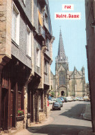 Delcampe - 35 VITRE LA RUE ET L EGLISE NOTRE DAME - Vitre