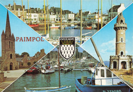 Delcampe - 22 PAIMPOL LE PORT SQUARE BOTREL LE VIEUX CLOCHER LE BASSIN DES YACHTS LA - Paimpol
