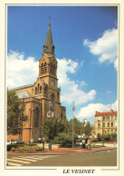 Delcampe - 78 LE VESINET L EGLISE ET SA PLACE - Le Vésinet