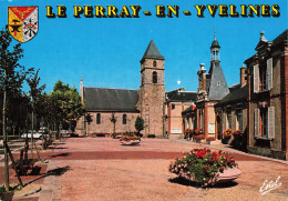 Delcampe - 78 LE PERRAY EN YVELINES EGLISE SAINT ELOI ET MAIRIE - Le Perray En Yvelines